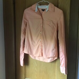 American Eagle neon orange-y Oxford shirt - size 2
